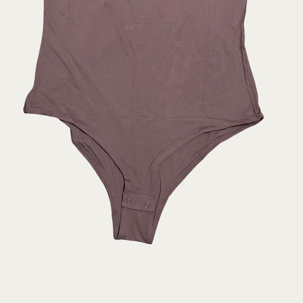 Avidlove Mocha Brown Square Neck Teddy Bodysuit Wide Strap Medium NWT Chic - Picture 5 of 8